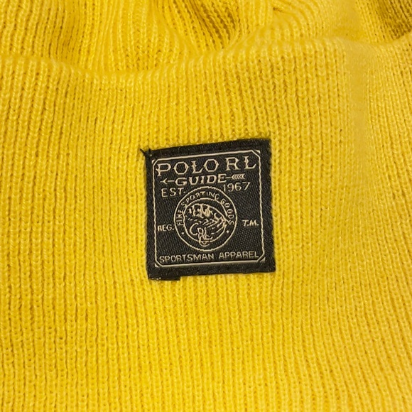 Polo by Ralph Lauren Sportsman Beanie Yellow. - Picture 3 of 4